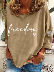 Women's Freedom Charlie Kirk Long-Sleeve Top