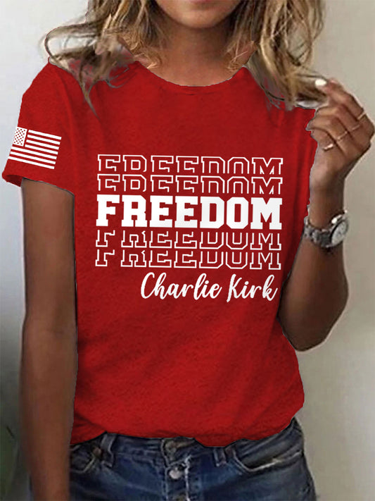 Women's Freedom Charlie Kirk Tee