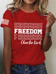 Women's Freedom Charlie Kirk Tee