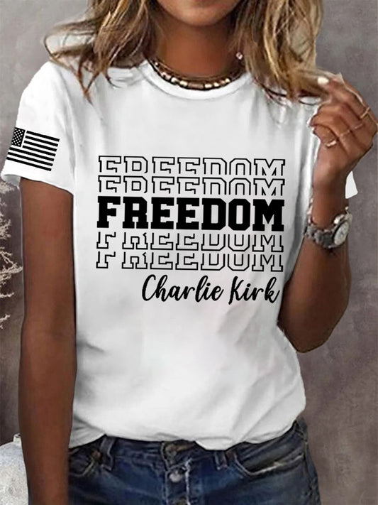 Women's Freedom Charlie Kirk Tee