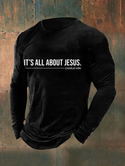 Men's It's All About Jesus - Charlie Kirk Long-Sleeve T-Shirt