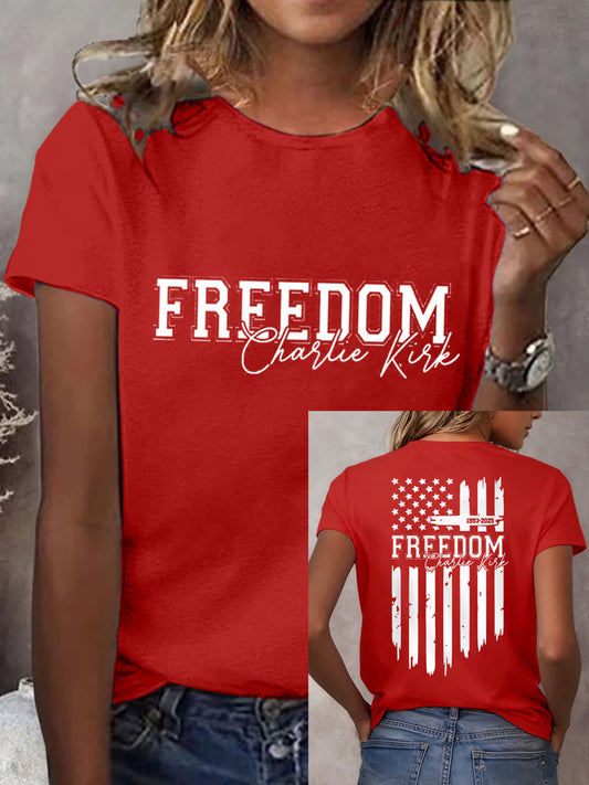 Women's Freedom USA Flag Tee