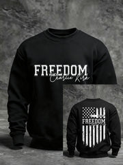 Men's Freedom USA Flag Print Sweatshirt