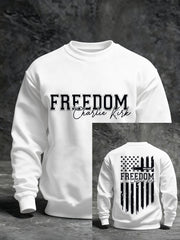 Men's Freedom USA Flag Print Sweatshirt