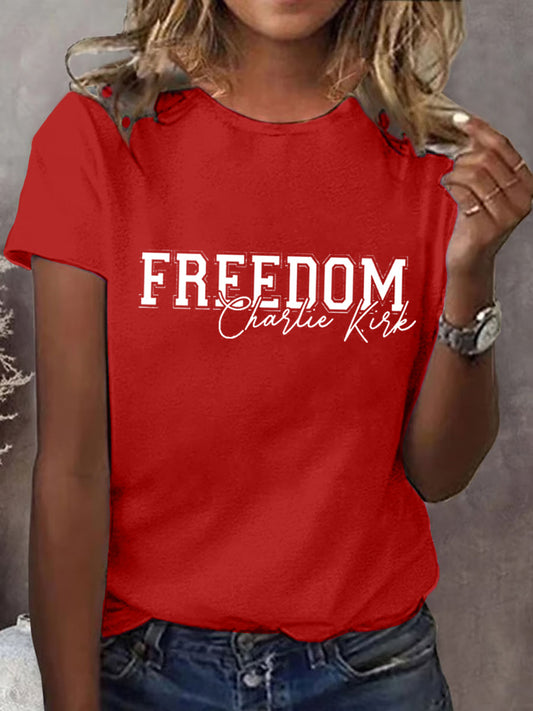 Women's Freedom USA Flag Tee
