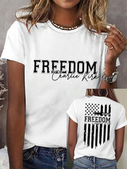 Women's Freedom USA Flag Tee