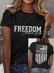 Women's Freedom USA Flag Tee