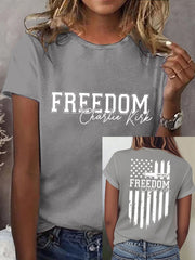 Women's Freedom USA Flag Tee