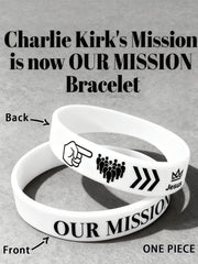 Unisex Freedom Is Our Mission R.I.P Charlie Kirk Print Bracelet
