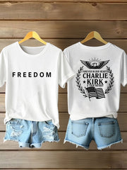 Women's Freedom Is Not Free R.I.P Charlie Kirk Short Sleeve T-shirt