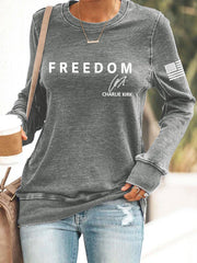 Women's Freedom Is Not Free R.I.P Charlie Kirk Casual Sweatshirt