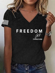 Women's Freedom Is Not Free R.I.P Charlie Kirk Short Sleeve T-Shirt