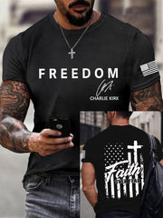 Men's Freedom Is Not Free R.I.P Charlie Kirk Short Sleeve T-shirt