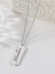 Unisex Freedom Printed Necklace