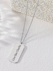 Unisex Be Like Charlie Print Necklace
