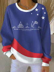 Women's Freedom True Patriot Memorial Printed Sweatshirt