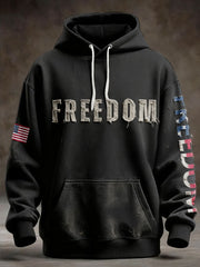 Men's Freedom Patriot Printed Hoodie