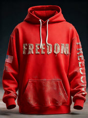 Men's Freedom Patriot Printed Hoodie