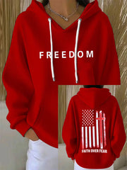 Women's  Freedom Is Not Free R.I.P Charlie Kirk Ribbed Hoodie