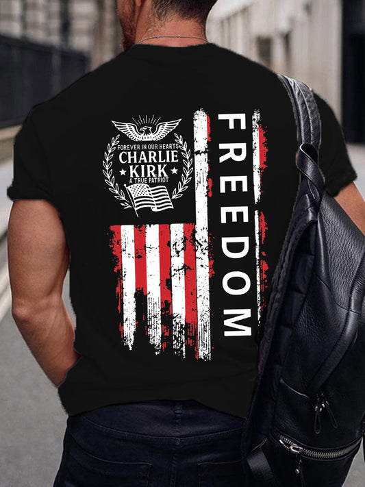 Men's Freedom Is Not Free R.I.P Charlie Kirk Short Sleeve T-shirt