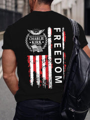Men's Freedom Is Not Free R.I.P Charlie Kirk Short Sleeve T-shirt