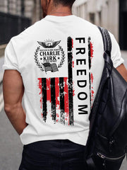Men's Freedom Is Not Free R.I.P Charlie Kirk Short Sleeve T-shirt