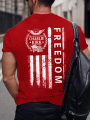 Men's Freedom Is Not Free R.I.P Charlie Kirk Short Sleeve T-shirt